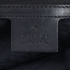 Gucci Leather Canvas Shoulder Bag Hand Black — view 8