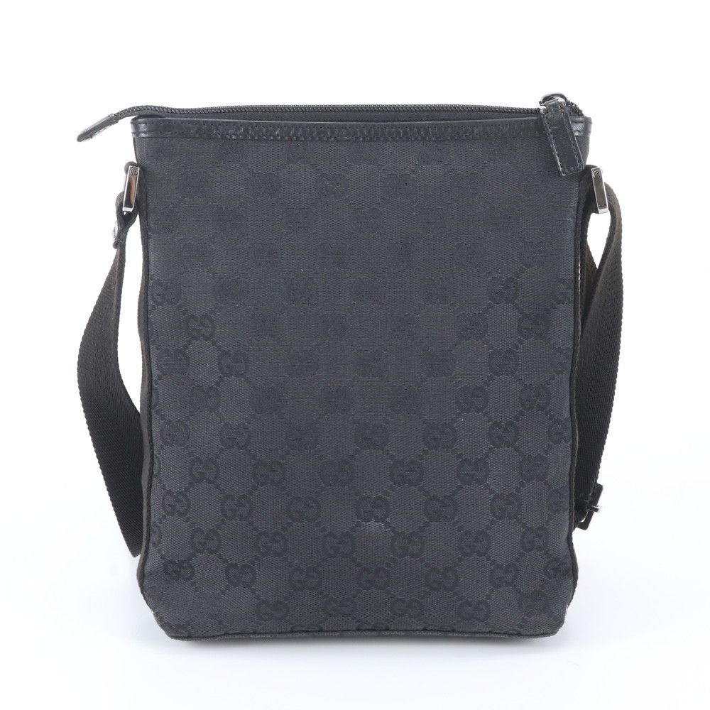 Gucci GG Canvas Leather Shoulder Bag Messenger Business Black — view 3