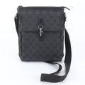 Gucci GG Canvas Leather Shoulder Bag Messenger Business Black
