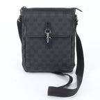 Gucci GG Canvas Leather Shoulder Bag Messenger Business Black