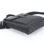 Gucci GG Canvas Leather Shoulder Bag Messenger Business Black — view 5