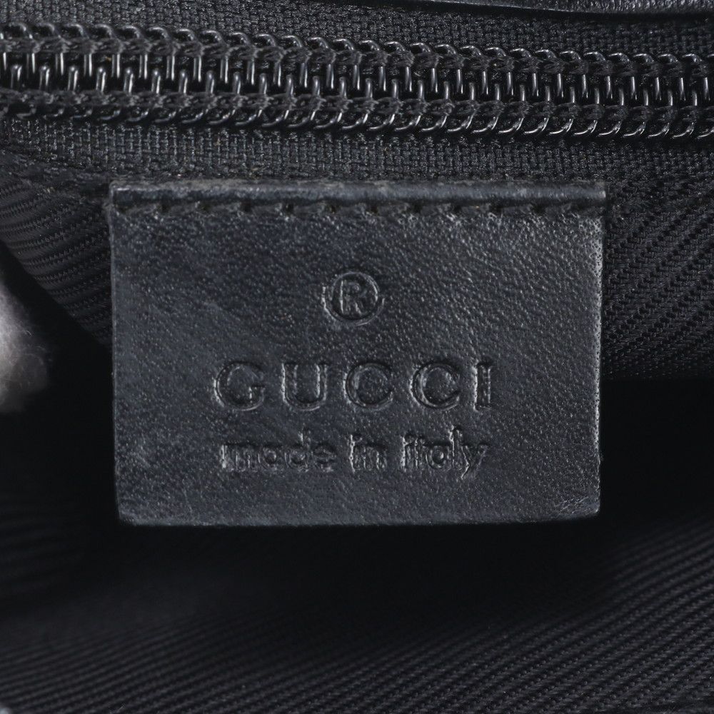 Gucci GG Canvas Leather Shoulder Bag Messenger Business Black — view 8