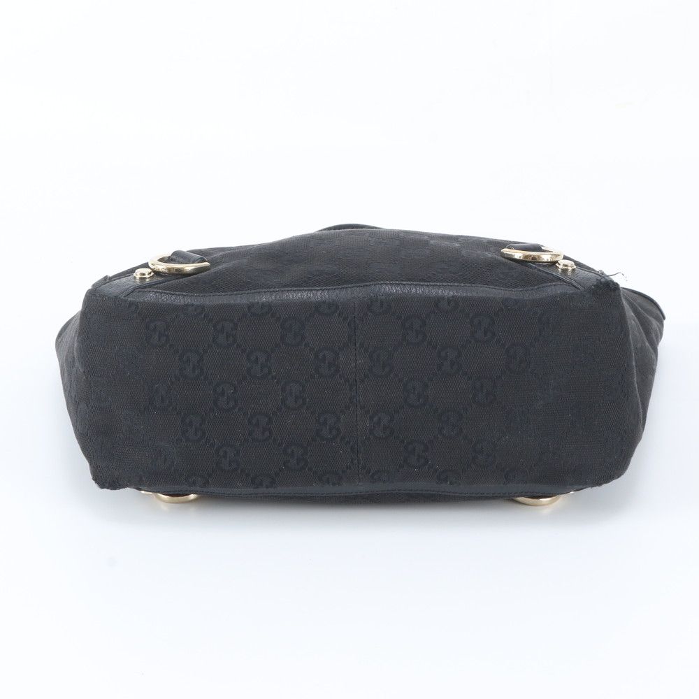 Gucci GG Canvas Abbey Leather Tote Shoulder Hand Black — view 6