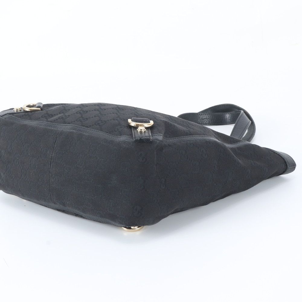 Gucci GG Canvas Abbey Leather Tote Shoulder Hand Black — view 4