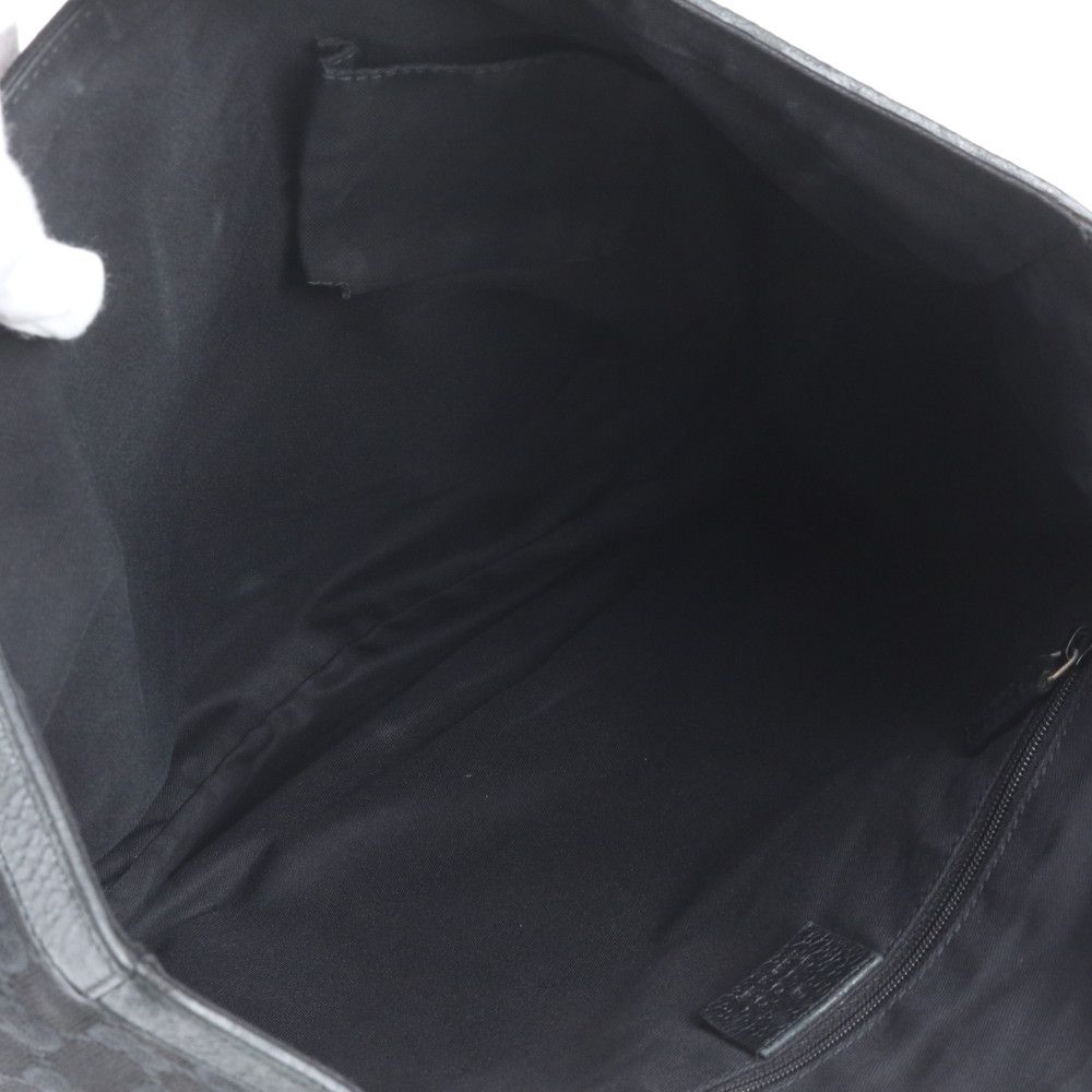 Gucci GG Canvas Abbey Leather Tote Shoulder Hand Black — view 7