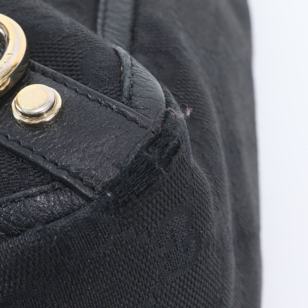 Gucci GG Canvas Abbey Leather Tote Shoulder Hand Black — view 9