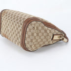 Gucci GG Canvas Bella Bamboo Ribbon Tassel Leather Shoulder Bag Hand — view 4