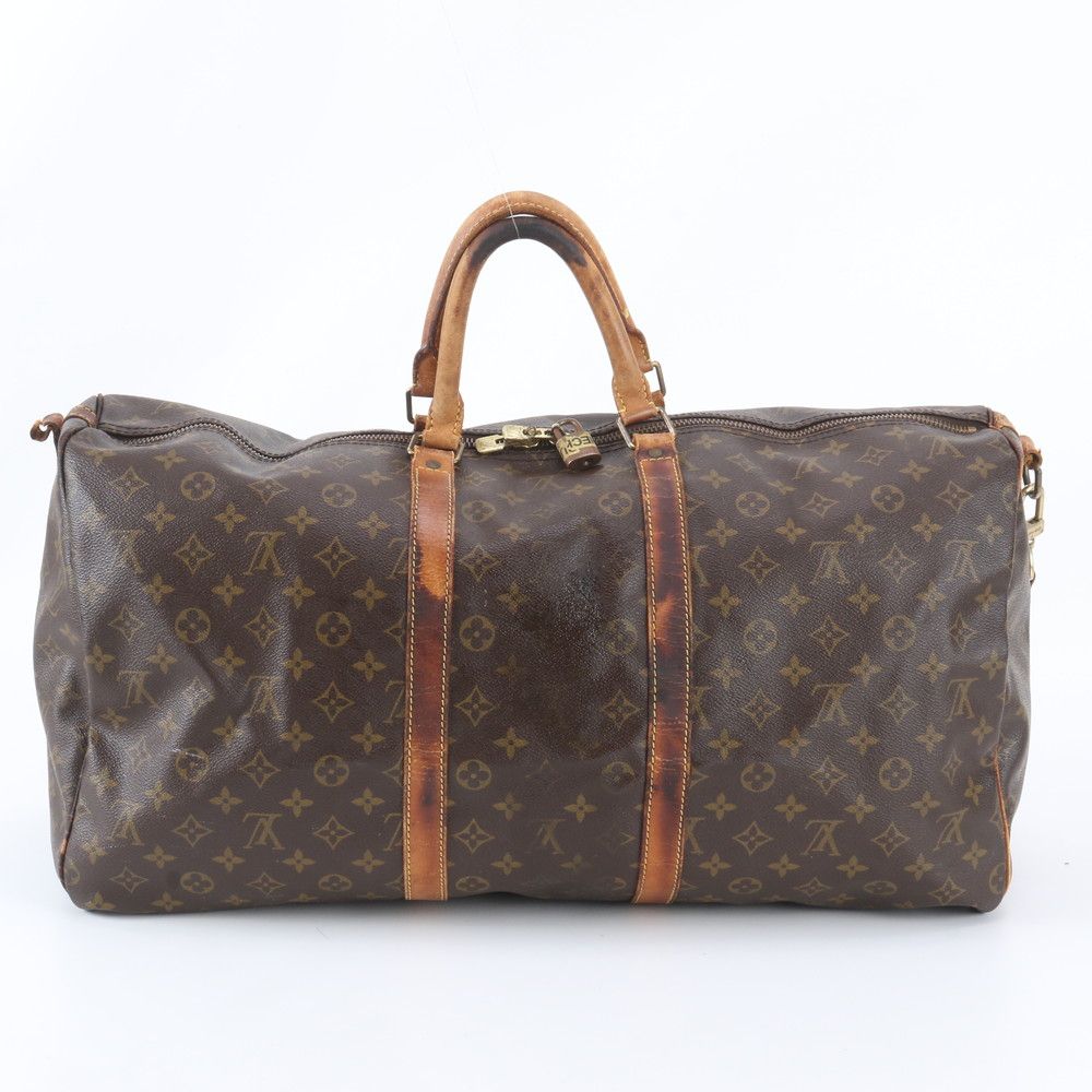 Louis Vuitton Monogram Keepall Bandouliere 55 Leather Boston Bag Shoulder — view 4