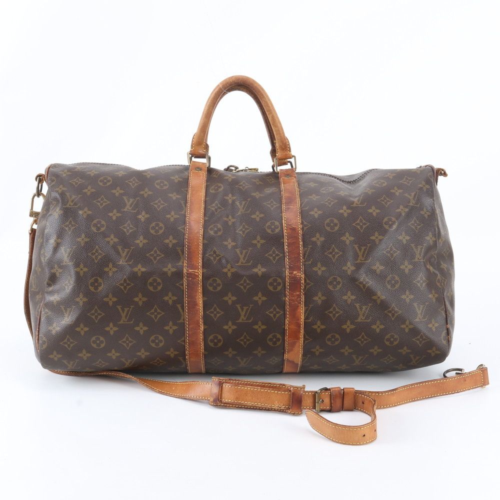 Louis Vuitton Monogram Keepall Bandouliere 55 Leather Boston Bag Shoulder