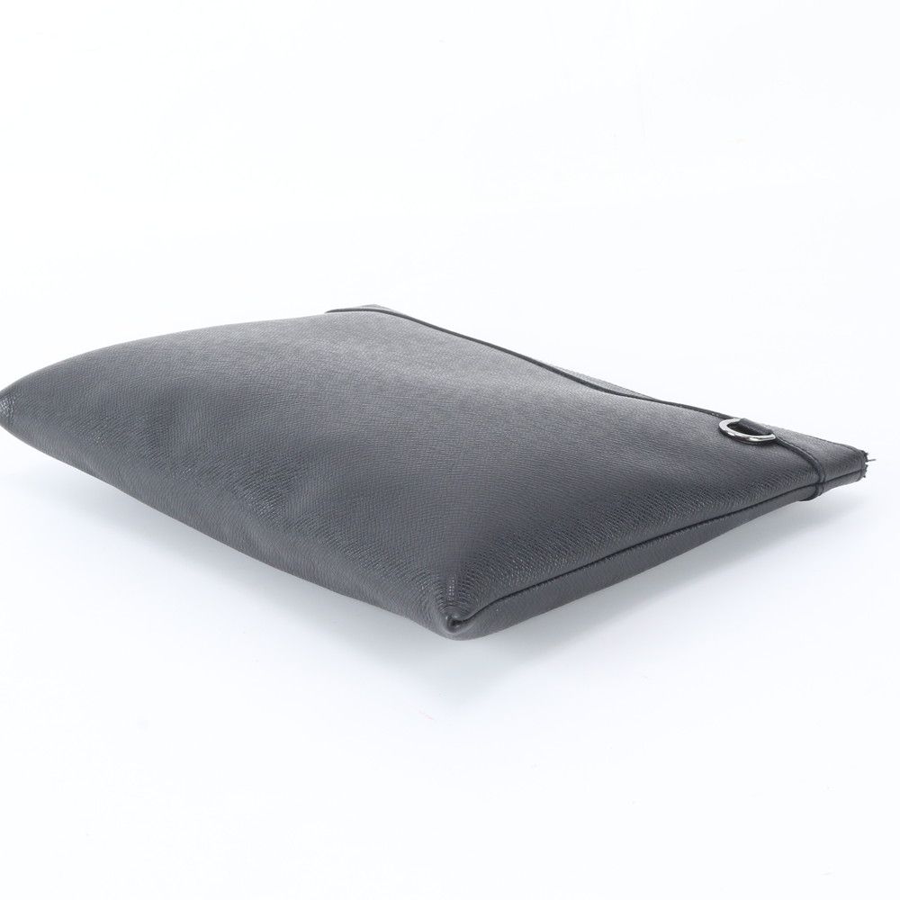 Louis Vuitton Taiga Pochette Apollo Leather Clutch Black — view 3
