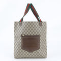 Gucci GG Supreme Sherry Line Leather Tote Shoulder Business Document