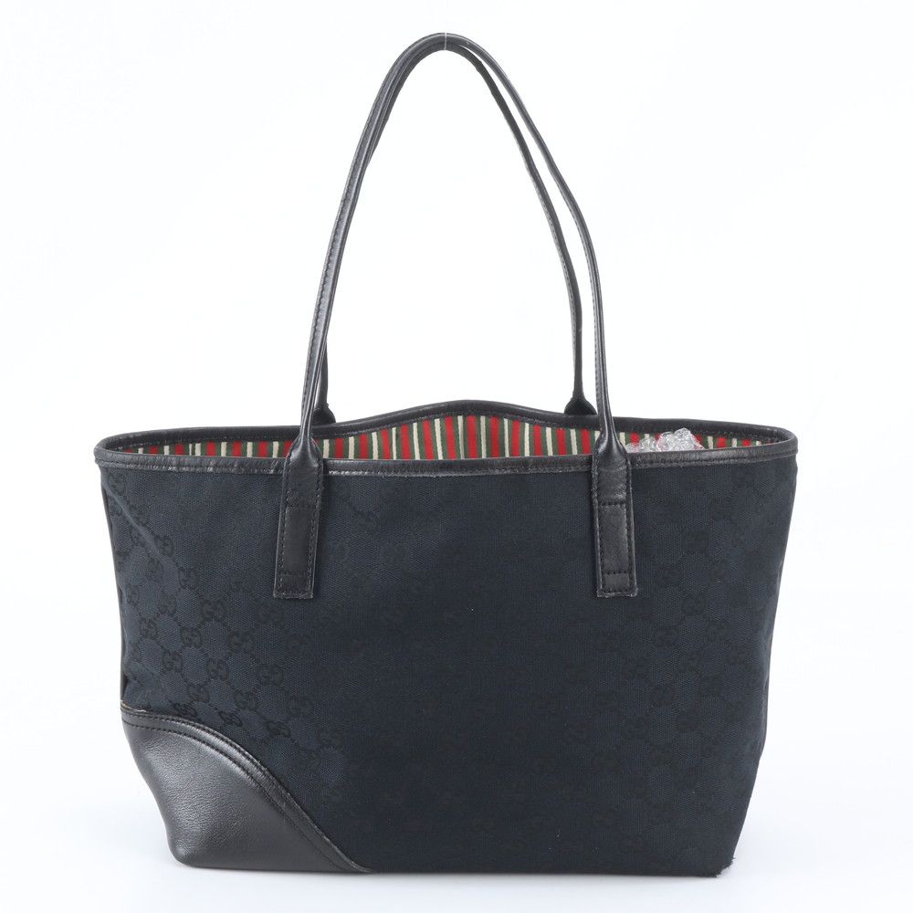 Gucci GG Canvas New Brit Leather Tote Shoulder Black — view 3
