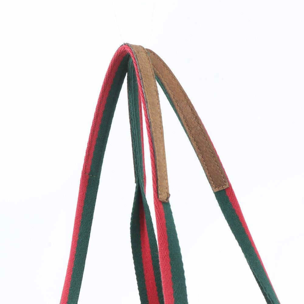 Gucci Vintage GG Plus Sherry Line Leather Boston Bag Tote — view 2