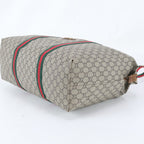 Gucci Vintage GG Plus Sherry Line Leather Boston Bag Tote — view 4