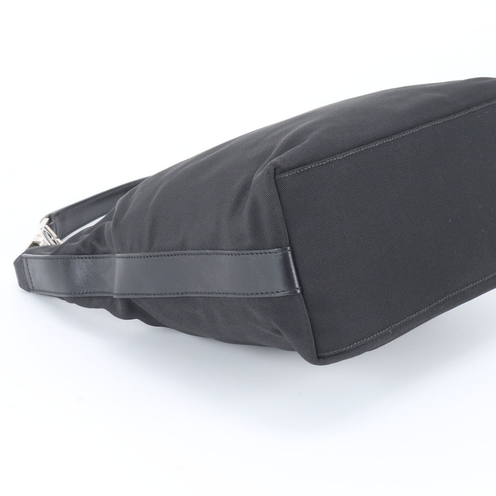 Gucci 000 Leather Canvas Shoulder Bag Hand Black — view 5
