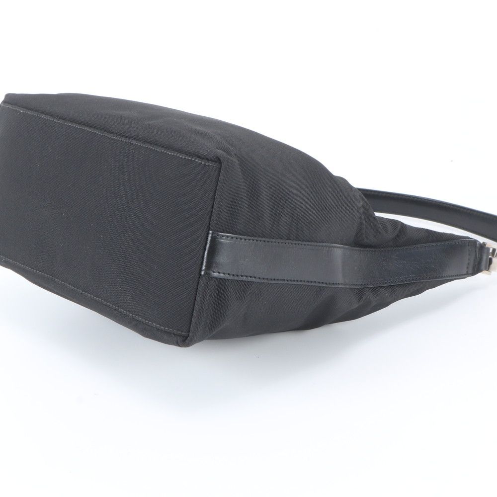 Gucci 000 Leather Canvas Shoulder Bag Hand Black — view 4