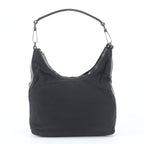 Gucci 000 Leather Canvas Shoulder Bag Hand Black