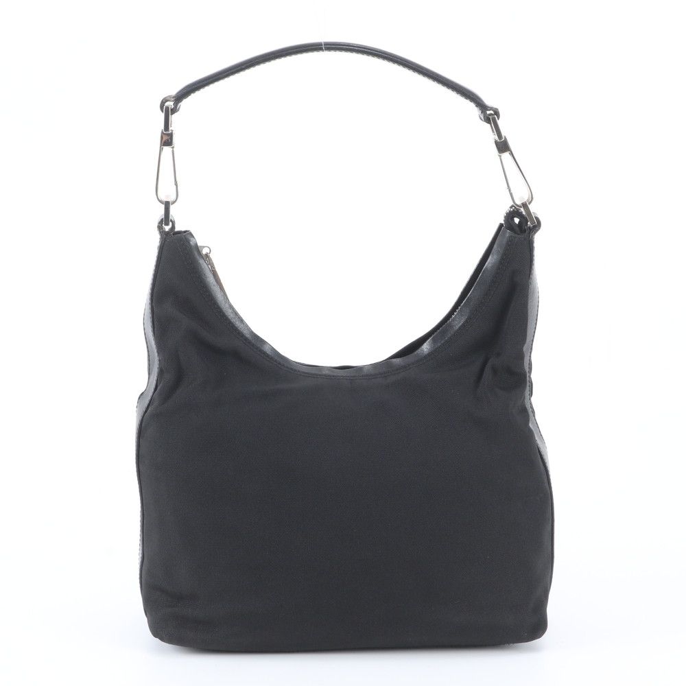 Gucci 000 Leather Canvas Shoulder Bag Hand Black