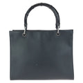 Gucci Bamboo Black Gunmetal Smooth Leather 002 Tote