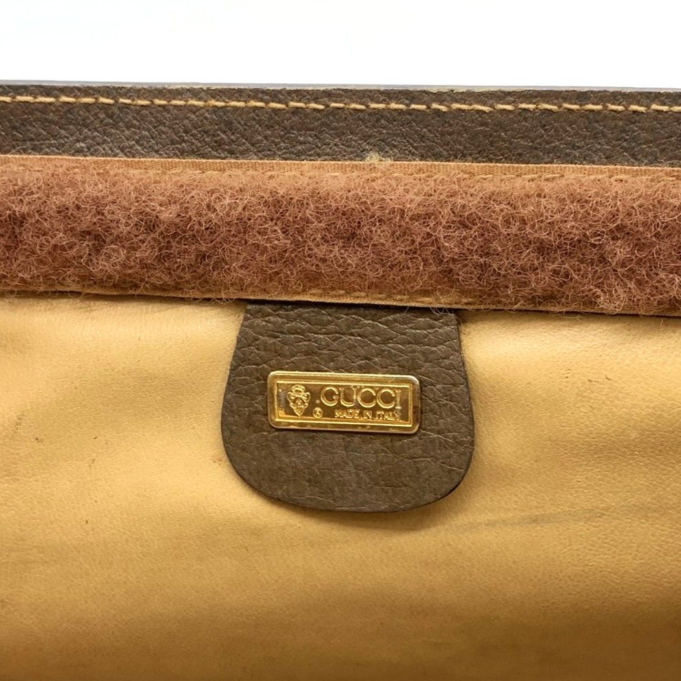 Gucci 014 56 Clutch GG Supreme Canvas Vintage Brown — view 8