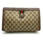 Gucci 014 56 Clutch GG Supreme Canvas Vintage Brown