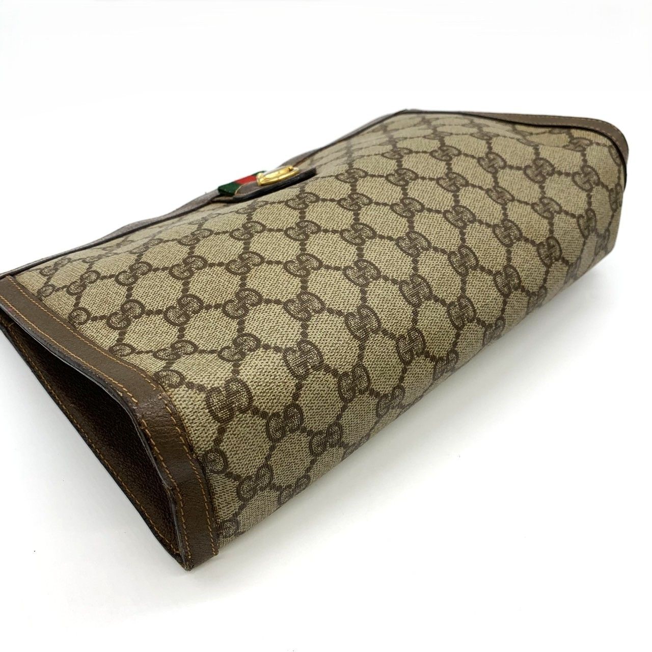 Gucci 014 56 Clutch GG Supreme Canvas Vintage Brown — view 4
