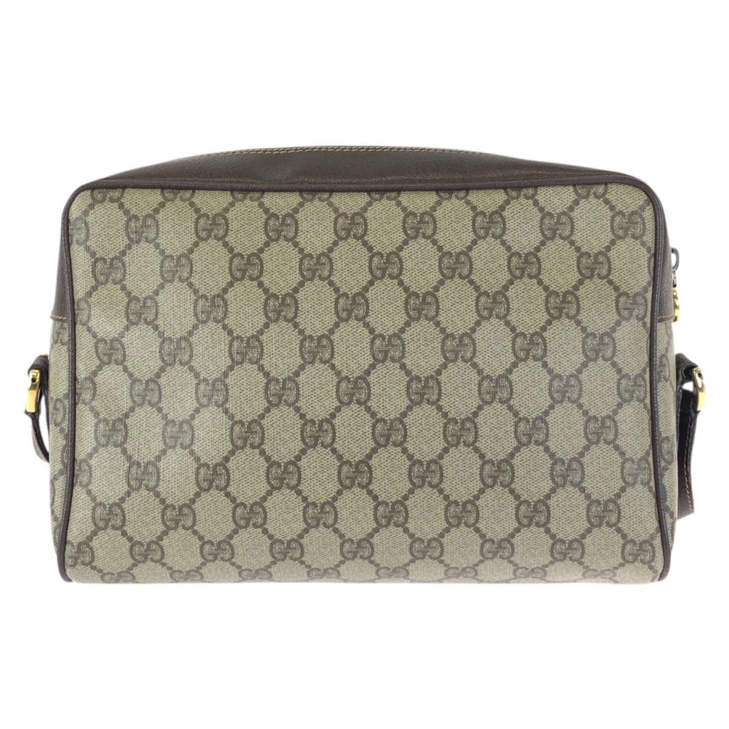 Gucci Vintage Sherry Line Beige Gold GG Supreme Canvas Shoulder — view 2
