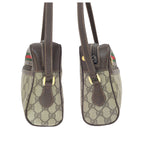 Gucci Vintage Sherry Line Beige Gold GG Supreme Canvas Shoulder — view 8