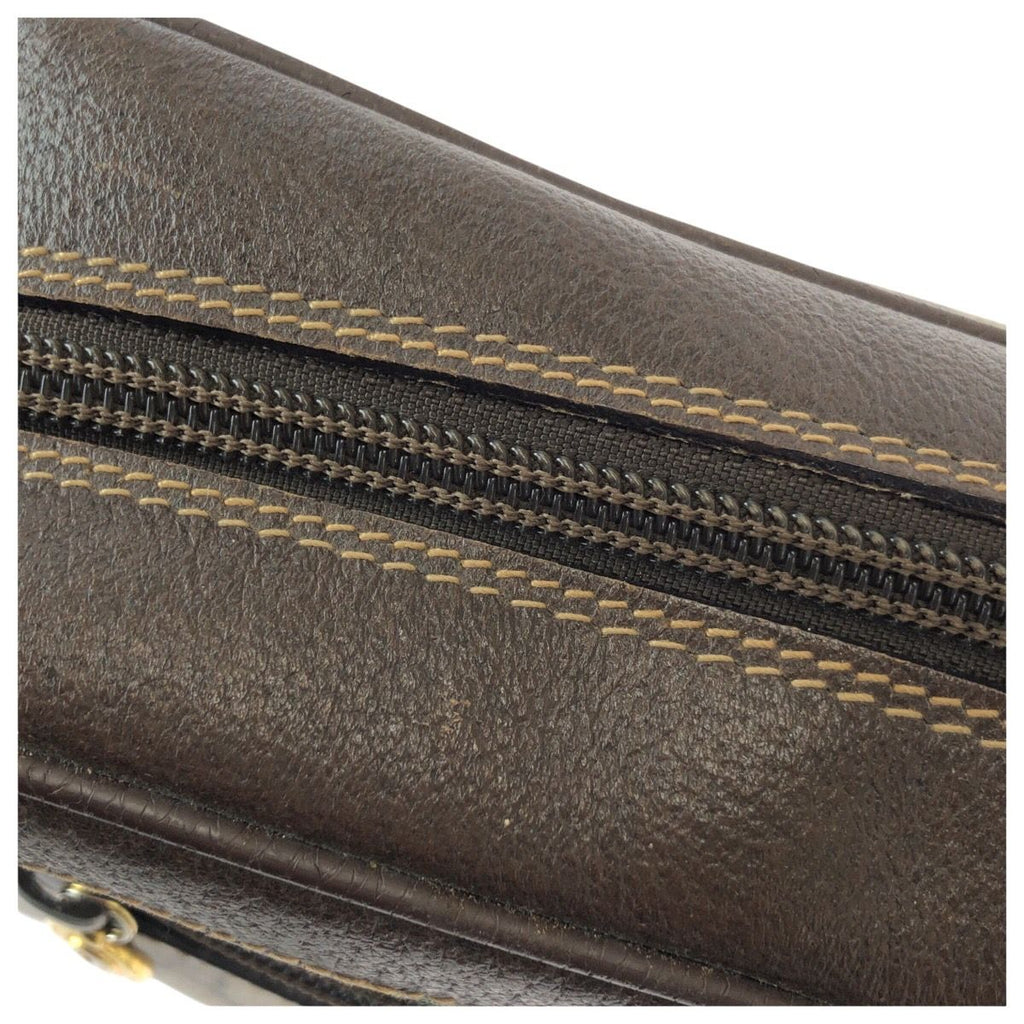 Gucci Vintage Sherry Line Beige Gold GG Supreme Canvas Shoulder — view 6