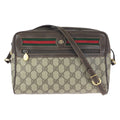Gucci Vintage Sherry Line Beige Gold GG Supreme Canvas Shoulder