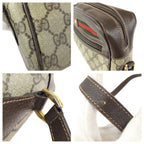 Gucci Vintage Sherry Line Beige Gold GG Supreme Canvas Shoulder — view 5