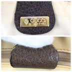 Gucci Vintage Beige Brown Gold GG Supreme Canvas 000 58 Handbag — view 4