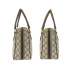 Gucci Vintage Beige Brown Gold GG Supreme Canvas 000 58 Handbag — view 8