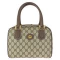 Gucci Vintage Beige Brown Gold GG Supreme Canvas 000 58 Handbag