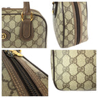 Gucci Vintage Beige Brown Gold GG Supreme Canvas 000 58 Handbag — view 5