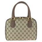 Gucci Vintage Beige Brown Gold GG Supreme Canvas 000 58 Handbag — view 2