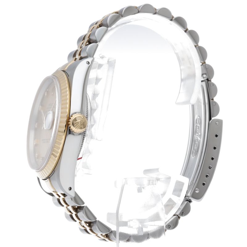 Rolex Datejust Watch Diamond OH Finished Box 18k Yellow Gold SS — view 3