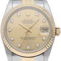 Rolex Datejust Boys Watch Diamond Box 18k Yellow Gold SS Chien Punka
