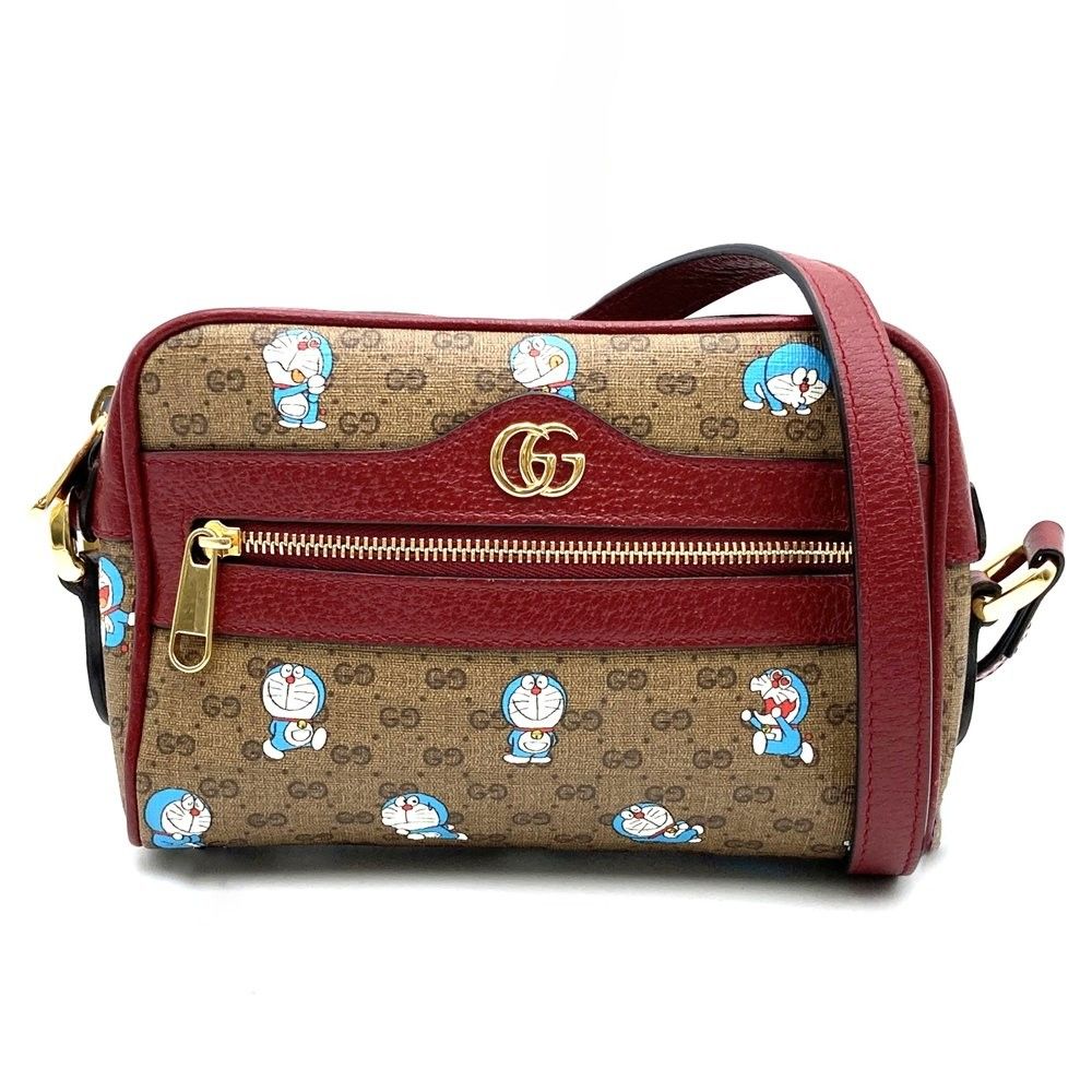 Gucci Doraemon Collaboration Shoulder Bag Micro GG Brown