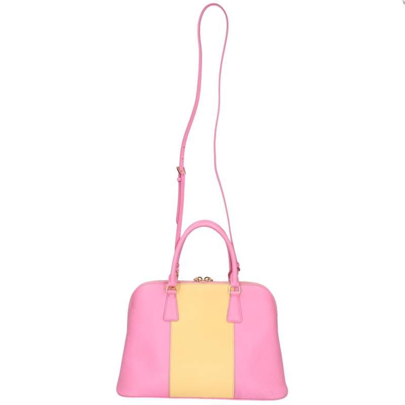 Prada 2-Way Bicolor Saffiano Leather Shoulder — view 2