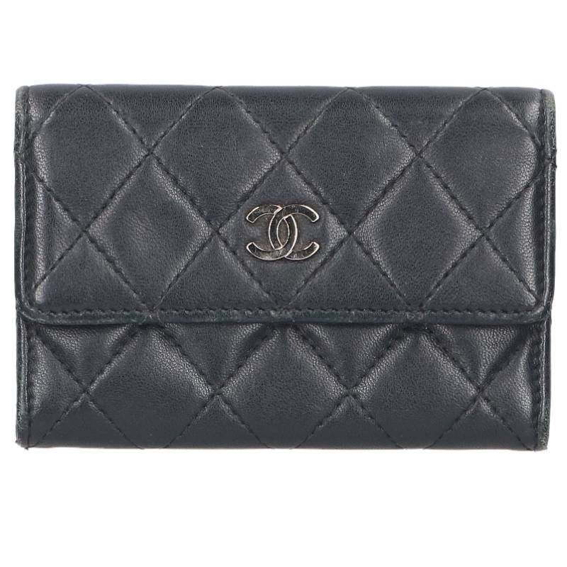 Chanel CC Logo Lambskin Card Case