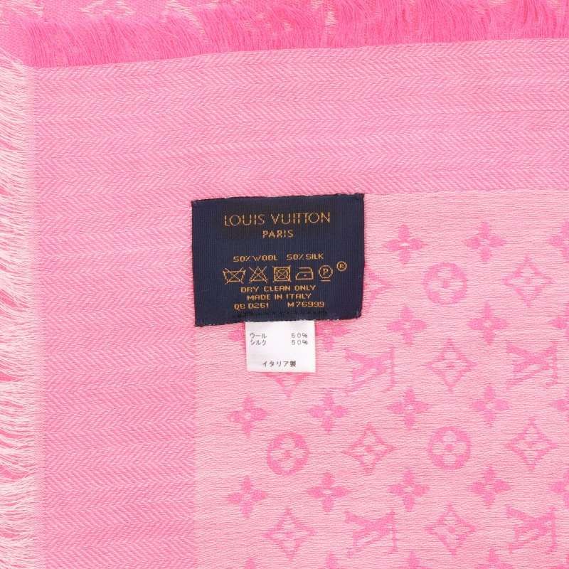 Louis Vuitton Shawl Petit Monogram All Over Wool Silk Scarf — view 3