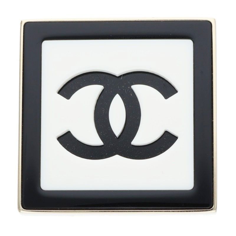 Chanel 23c Square Frame CC Logo Brooch