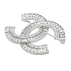 Chanel Rhinestone Decorative CC Logo Brooch — view 4