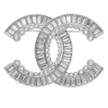 Chanel Rhinestone Decorative CC Logo Brooch