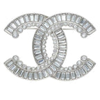 Chanel Rhinestone Decorative CC Logo Brooch