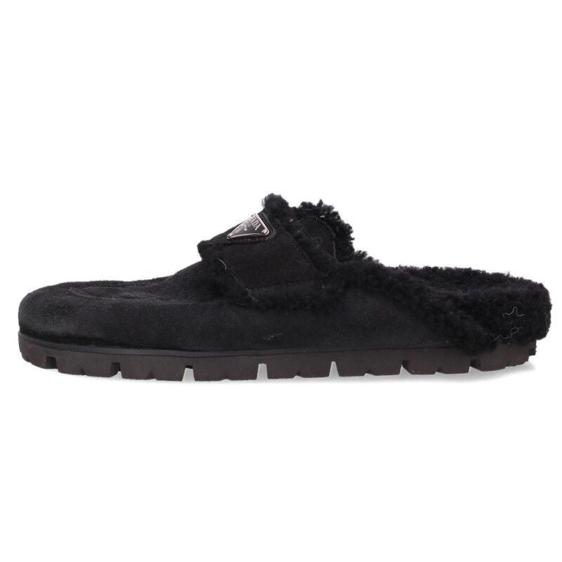 Prada Shearling Sandals 38 with Triangular — view 2