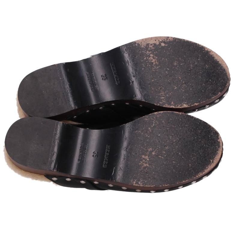 Hermes Carlotta Sabo Kelly Buckle Leather Sandals — view 4