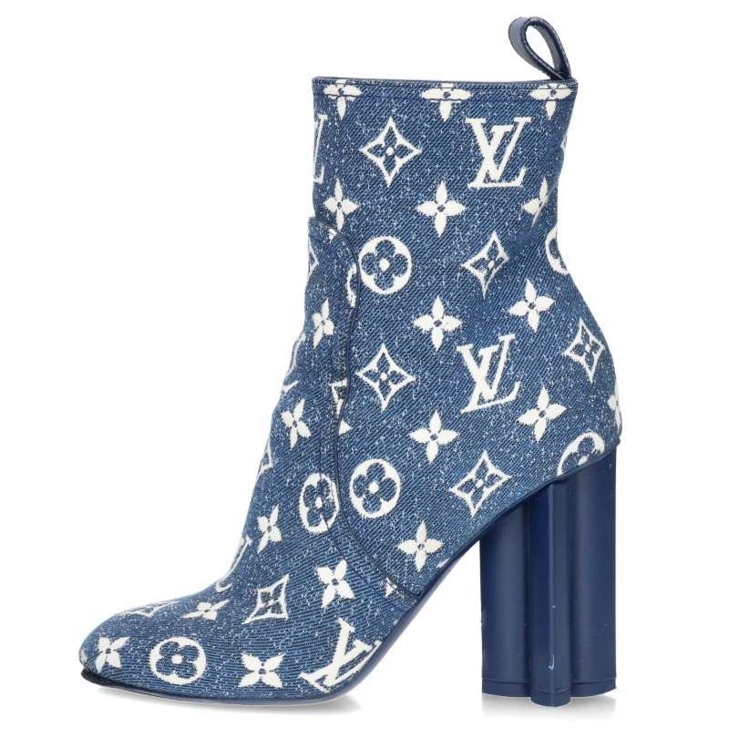 Louis Vuitton Silhouette Line Ankle Boots Monogram All Over Print