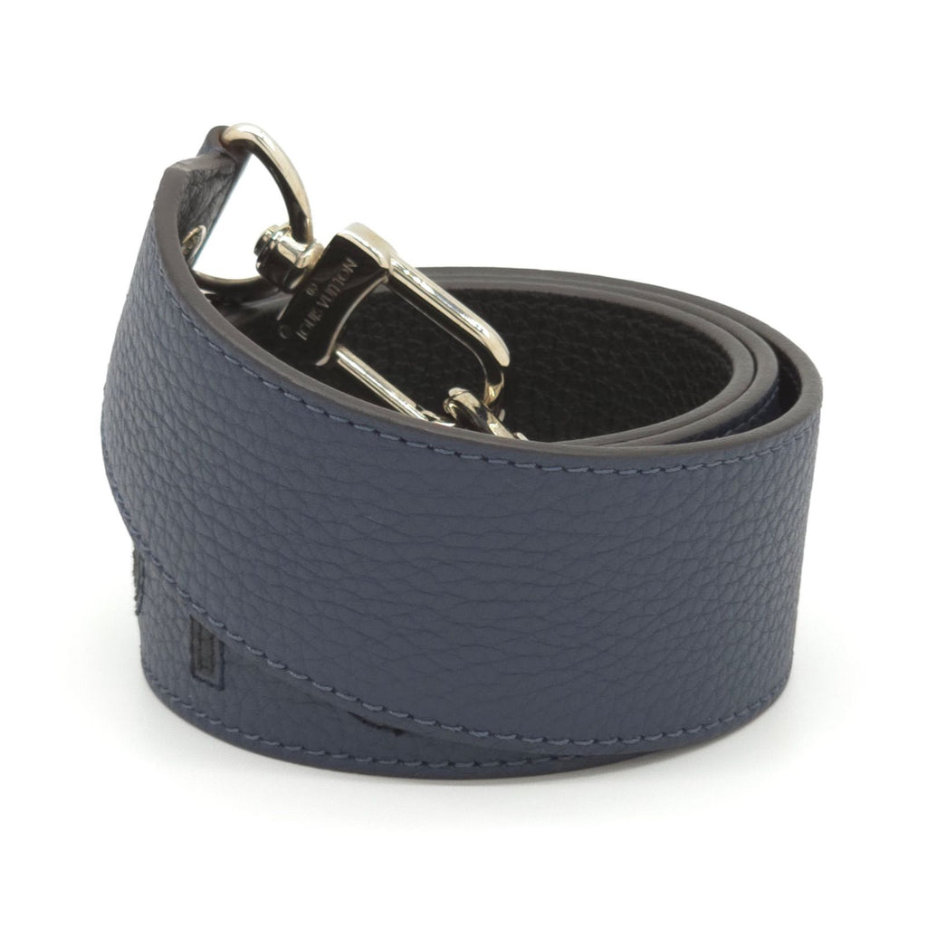Louis Vuitton Shoulder Strap Logo Taurillon Leather Navy Noir Color 112.5 — view 2